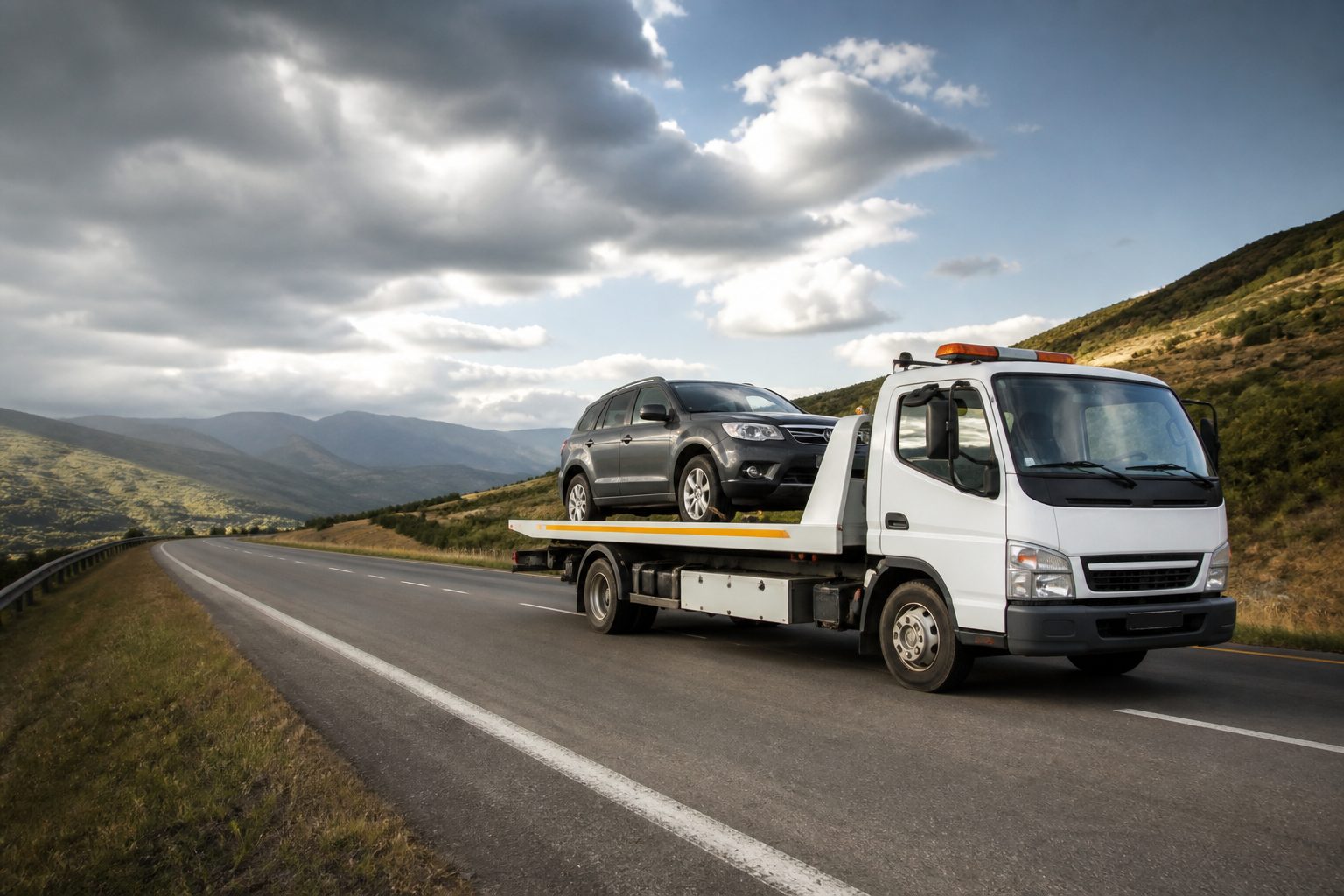 The tow truck at 36,000 kilometers